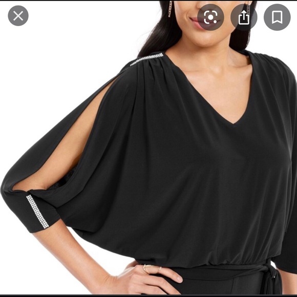 Cold shoulder jumpsuit with bling NWOT - Picture 2 of 8